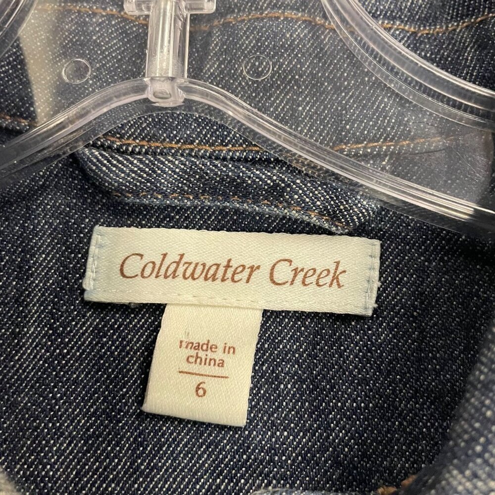 Coldwater Womens Denim Jacket Embroidered/Sequined Size 6 Button Up - Picture 8 of 9